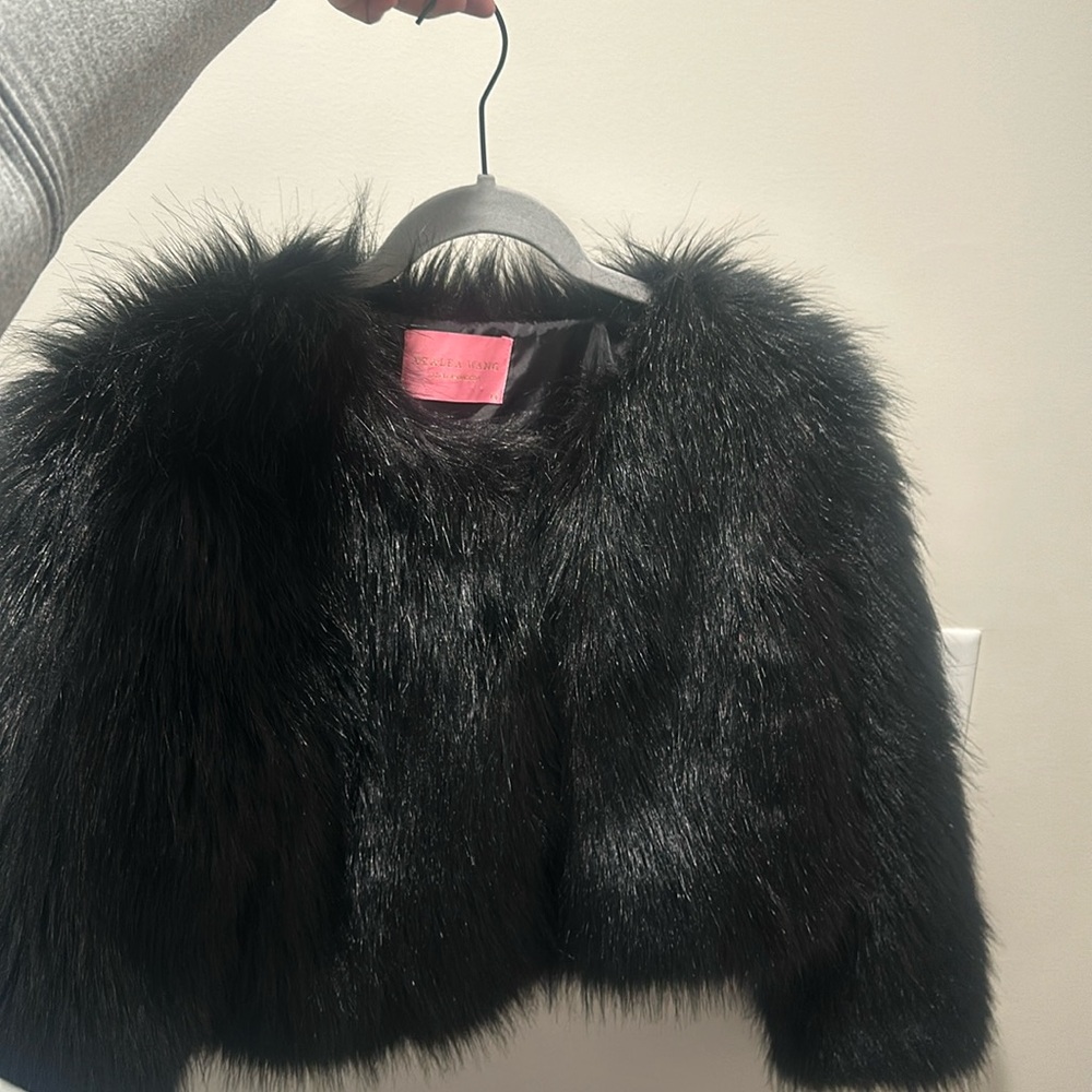 Super stylish cropped fur fancy jacket